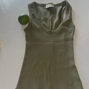 Universal Thread Olive Green Ribbed Tank Top